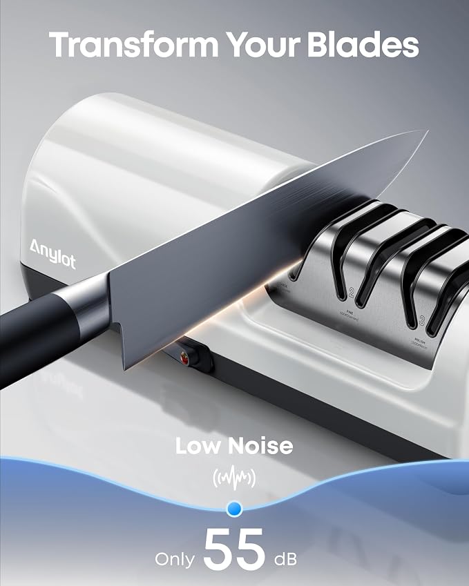 Kitchen Electric Knife Sharpener, 3-Stage Diamond Knife Sharpener Electric - Image 3