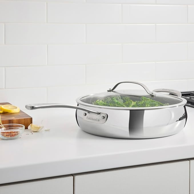 Cuisinart PureClad™ Triple Ply Stainless Steel 5.5 Qt. Saute Pan w/Cover - Image 2
