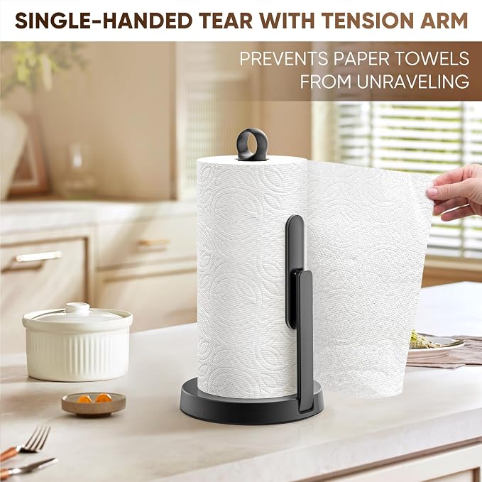 theaoo Heavy-Duty Stainless Steel Paper Towel Holder - Image 7