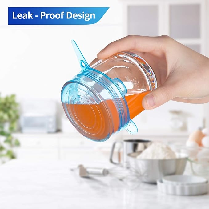 Silicone Stretch Lids, Zero Waste Reusable Silicon Container Lid Covers - Image 2