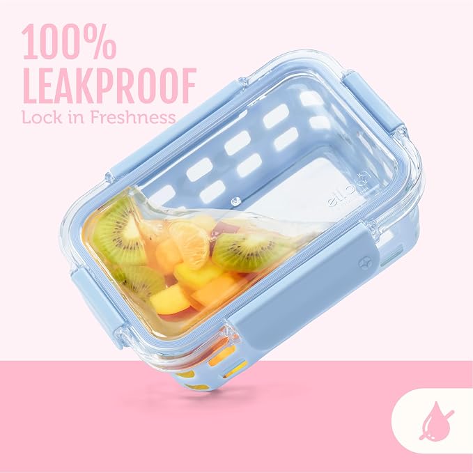 Ello Duraglass 3.4 Cup Meal Prep Sets 10Pc, 5 Pack Set- Glass Food Storage - Image 5