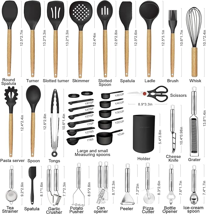 Cooking Utensils Set- 35 PCs Kitchen Utensils - Image 2