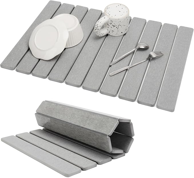 Large Stone Dish Drying Mat for Kitchen Counter, Eco-friendly, Instant Drying by Unknown