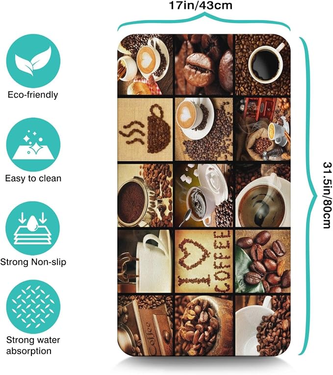 Coffee Mat 17inx31.5in, Coffee Bar Mat - Image 2
