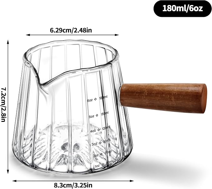 Espresso Measuring Cup 6 Oz, Espresso Glass Cups - Image 2