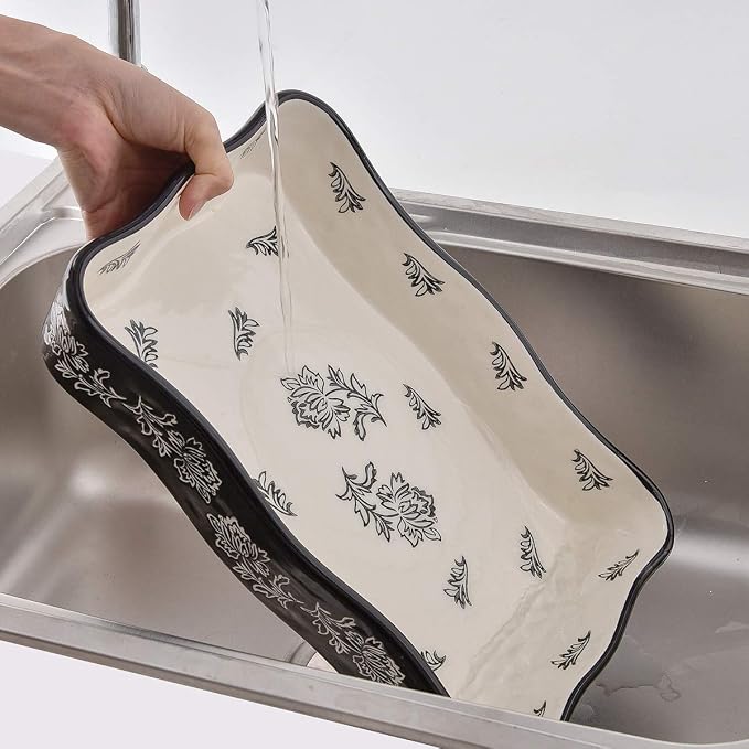 Wisenvoy Baking Dish Casserole Dish Ceramic Lasagna Pan 2-Pcs Bakeware Sets - Image 2