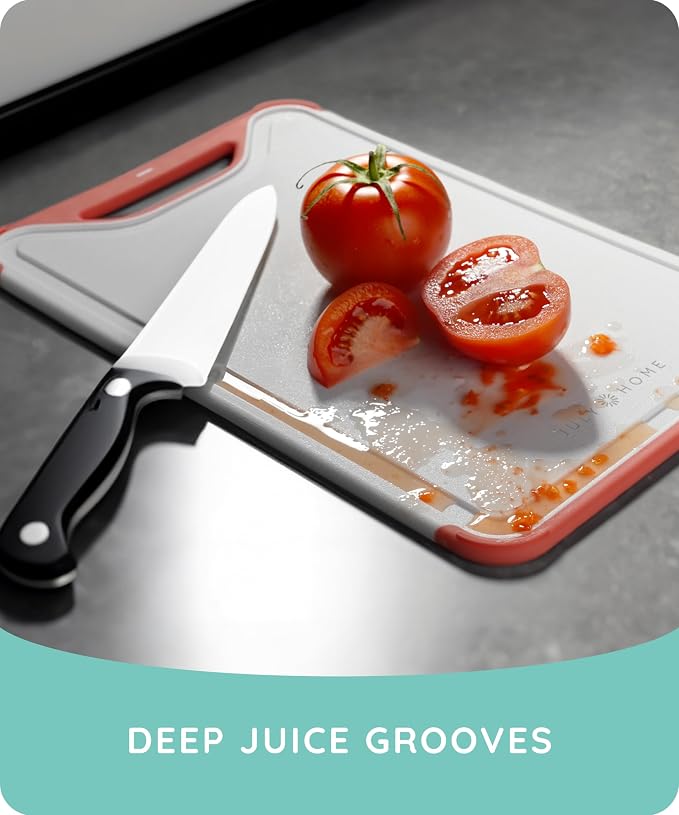 Cutting Boards for Kitchen, Plastic Cutting Board Set of 3, Dishwasher Safe - Image 7