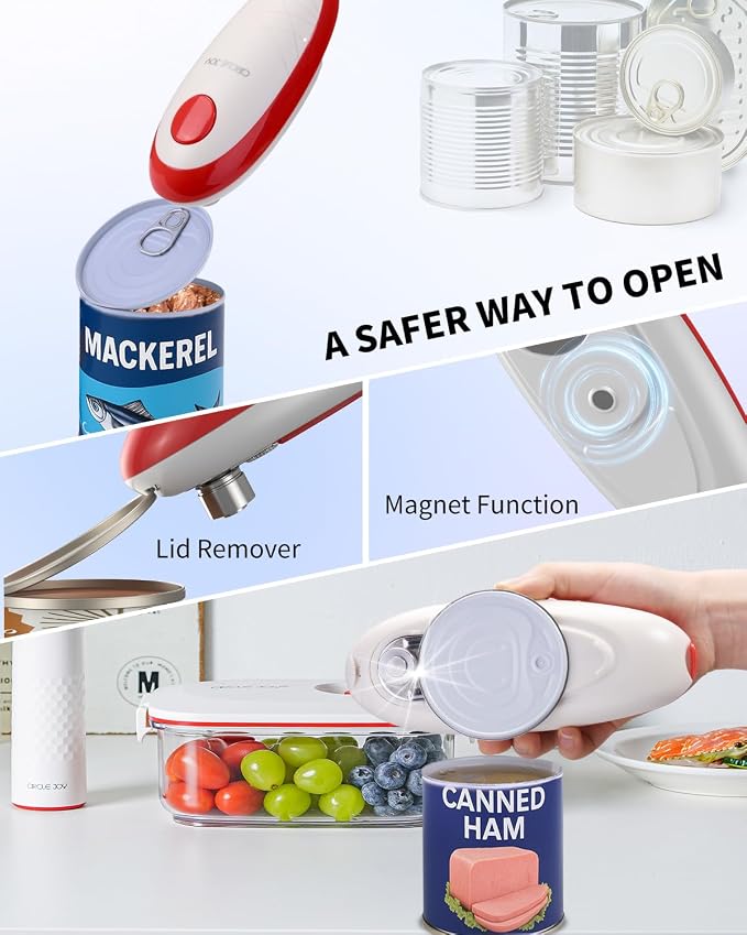 CIRCLE JOY Electric Can Opener, One-Touch Automatic Can Opening - Image 4