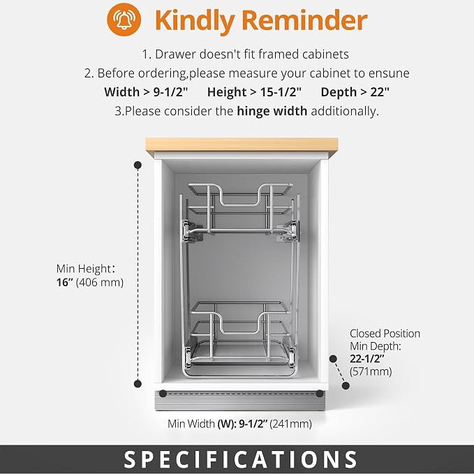 ZOINLIY Pull Out Cabinet Organizer, Versatile Slide Out Kitchen Organizers and - Image 5