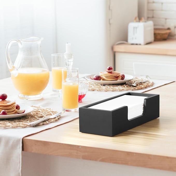 Paper Towel Dispenser Countertop, Wooden Folded Paper Hand Towel Holder - Image 7