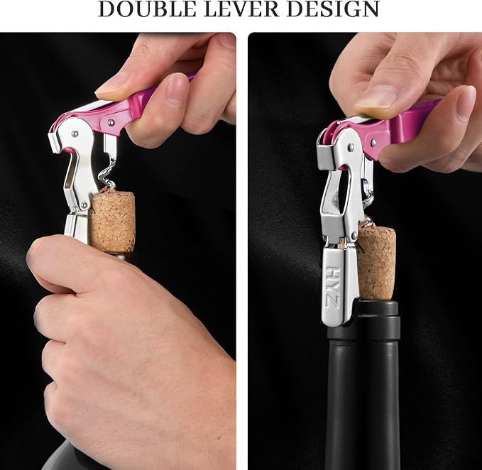 HYZ 2-Pack Wine Opener Waiter Corkscrew, Professional Wine Key - Image 5
