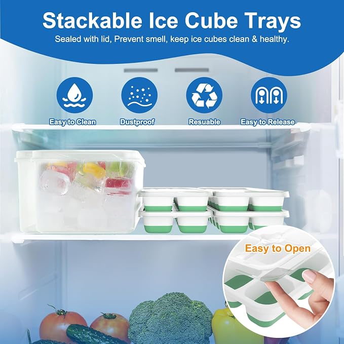 Ice Cube Tray, Ice Cube Trays for Freezer 4 Pack - Image 2