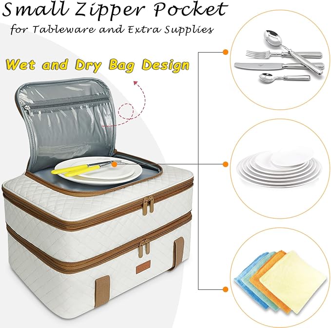 Quilted Insulated Double Casserole Carrier - Image 5