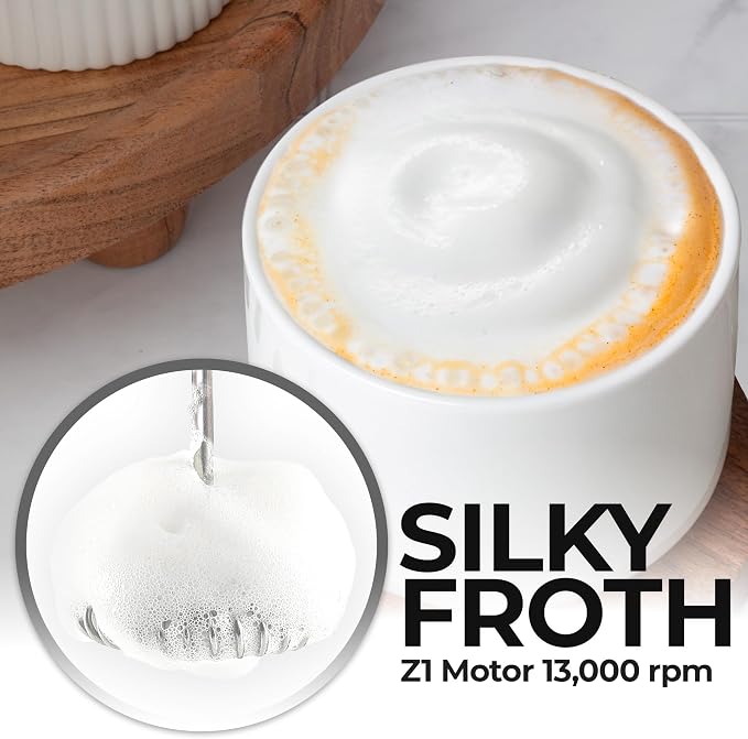 Zulay Kitchen Patented Tornado Triple Whisk Milk Frother - Image 3
