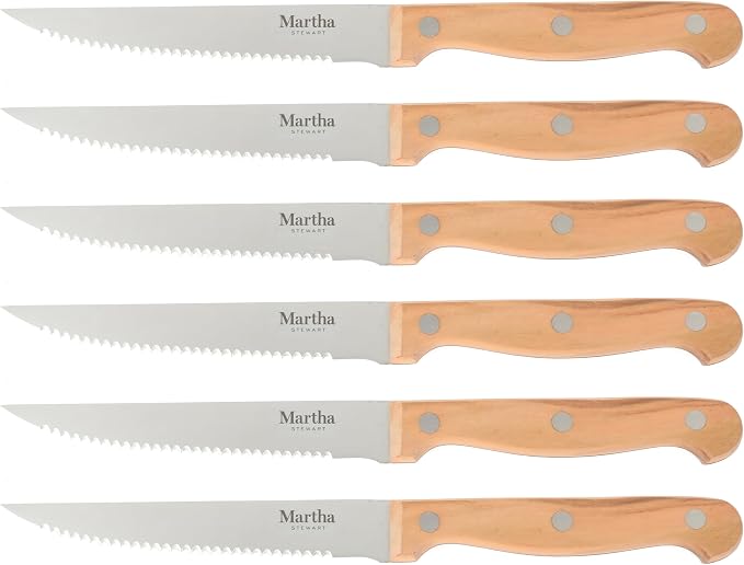 Martha Stewart Austenwood 15-Piece Knife Block Set, German Stainless Steel - Image 7