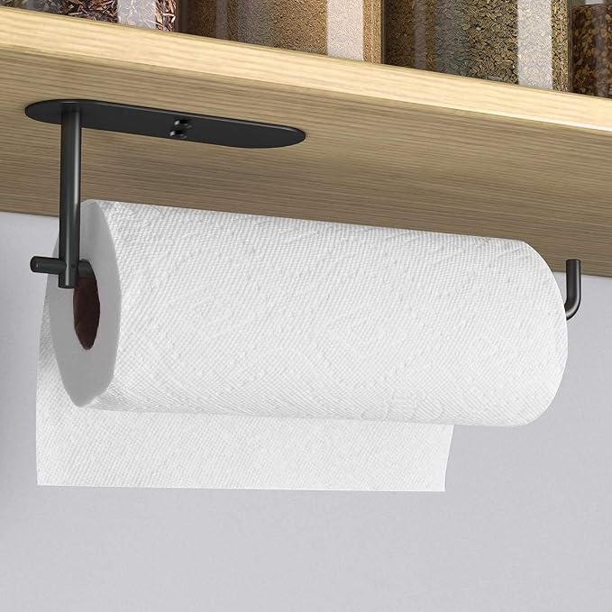 VAEHOLD Self Adhesive Paper Towel Holder Under Cabinet Mount, Wall Mounted - Image 6