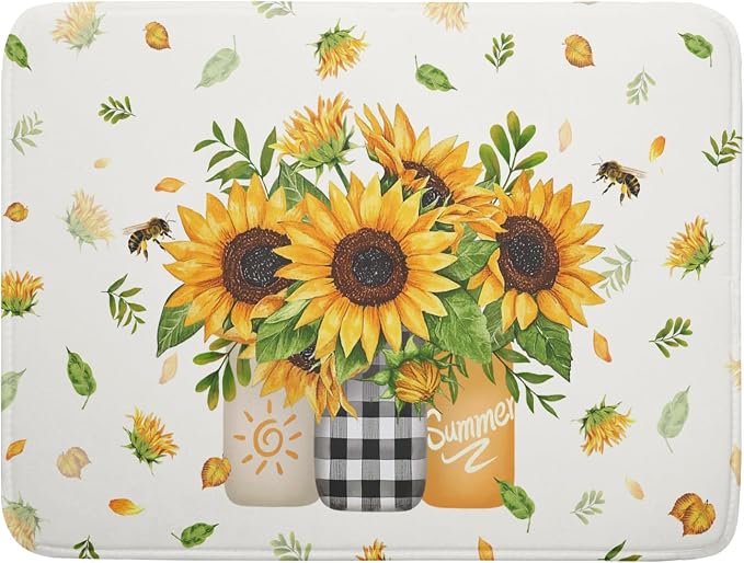 Giwawa Sunflower Vases Dish Drying Mat by Giwawa
