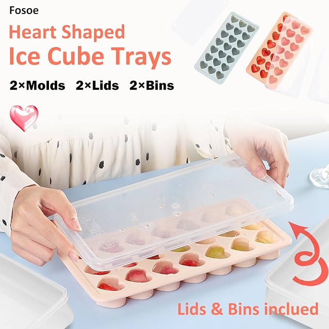 2 Pack Heart Shpaed Ice Cube Trays - Image 4