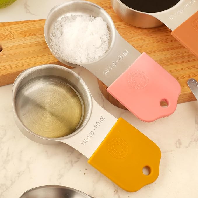 16 Pcs Magnetic Measuring Cups and Spoons Set, Stackable Metal Measure Cup - Image 4