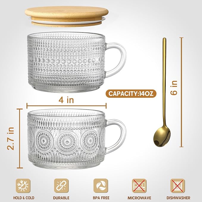 LANDNEOO 4pcs Set Vintage Coffee Mugs gifts - Image 6