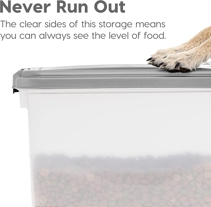 IRIS USA 30 lbs & 11 lbs Combo Airtight Dog Food Storage Container, Stackable - Image 7