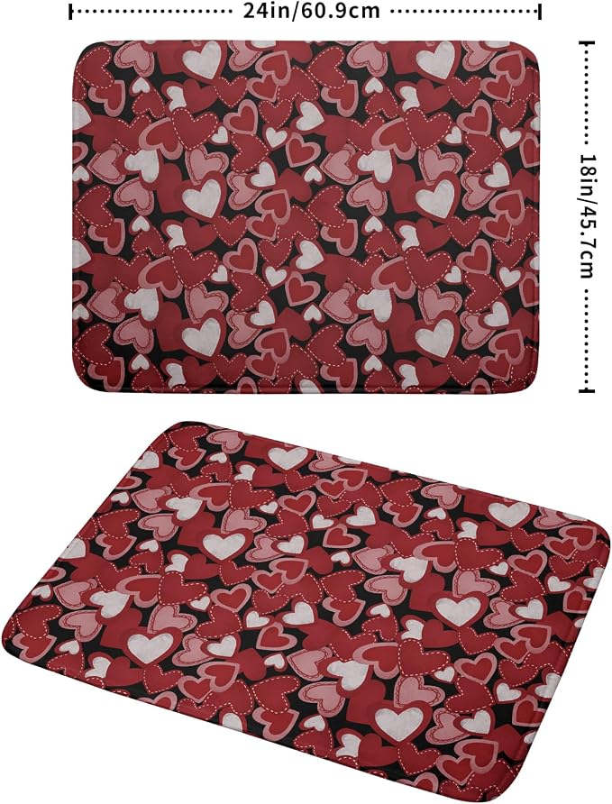 Valentines Day Dish Drying Mat for Kitchen Counter 24x18 Inch Love Drying Mat - Image 4