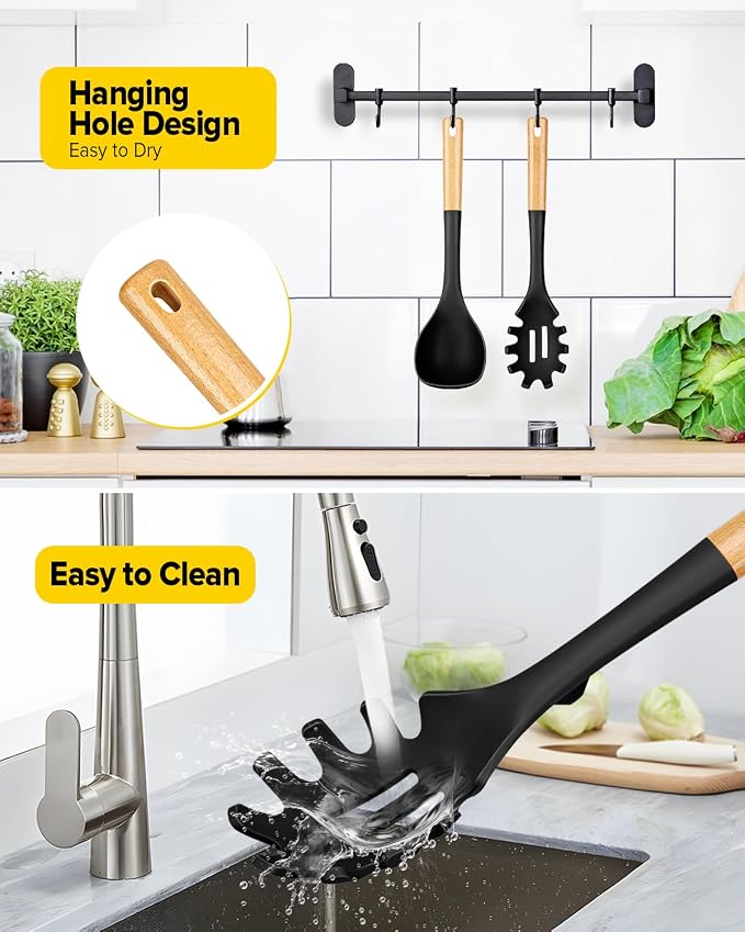 Silicone Soup Ladle and Spaghetti Spoon Set - Image 6