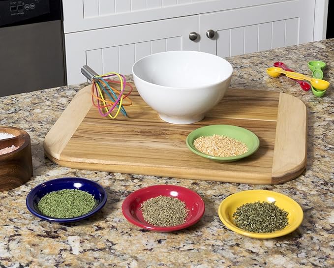Lipper International Bamboo Wood Two-Tone Kitchen Cutting and Serving Board - Image 4