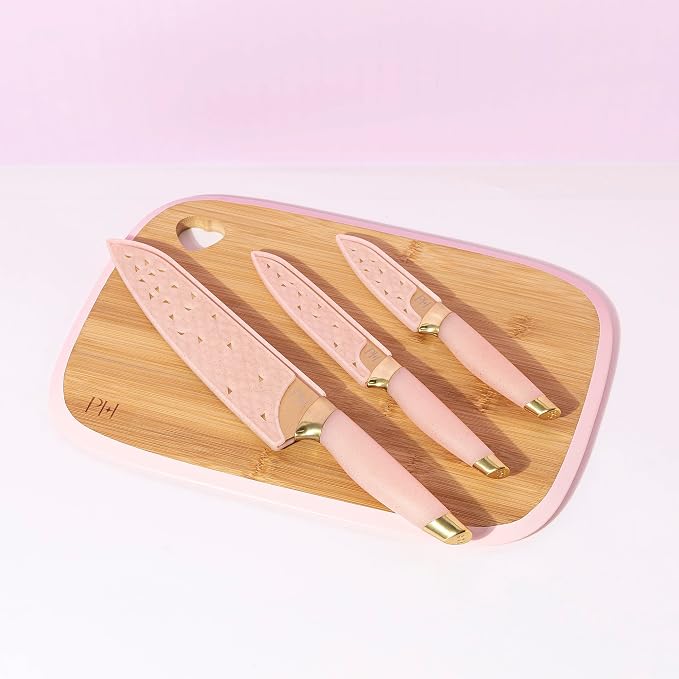 Paris Hilton Reversible Bamboo Cutting Board and Cutlery Set - Image 8