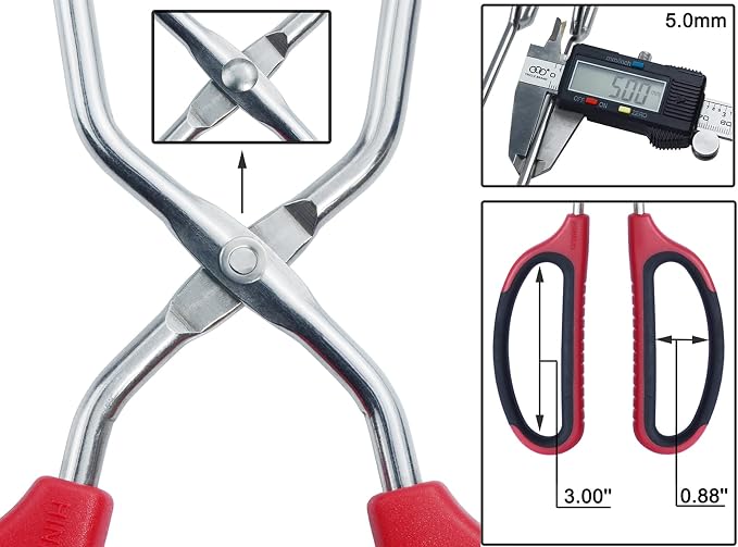 HINMAY Stainless Steel Kitchen Scissor Tongs Set - Image 3