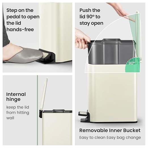 Cesun Small Bathroom Trash Can - Image 5