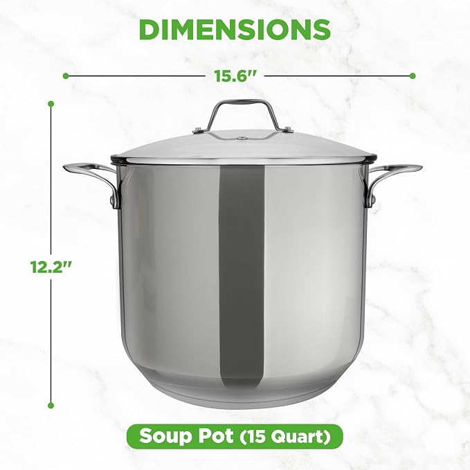 NutriChef 15-Quart Stainless Steel Stock Pot - Image 7