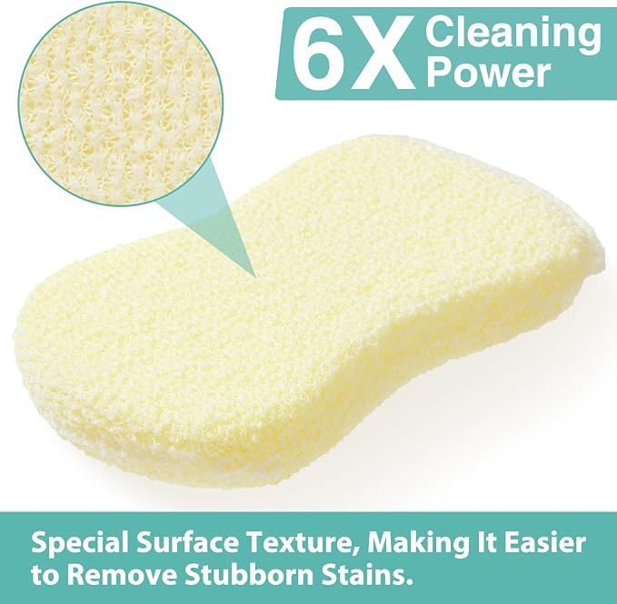 Mr. Scrub Kitchen Sponges, Dish Scrub Sponge 12 Pack Odor-Resistant, - Image 4