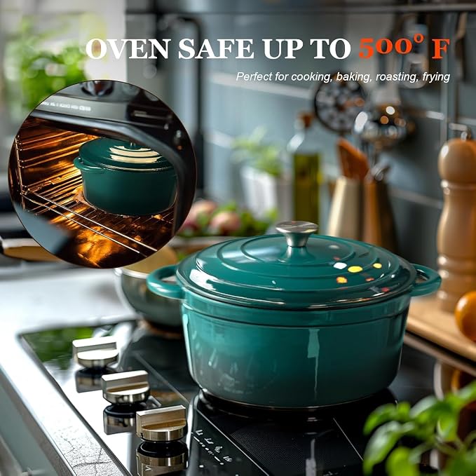 Overmont Enameled Cast Iron Dutch Oven - Image 6