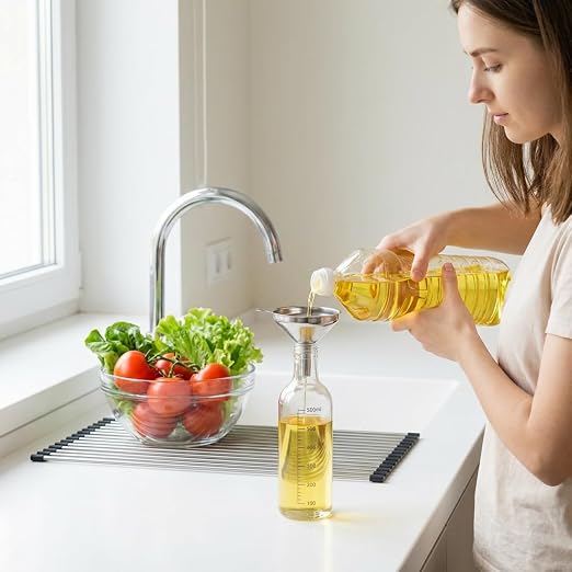 Stainless Steel Funnel, Large Medium Small Kitchen Funnel Set of 3 Metal - Image 4
