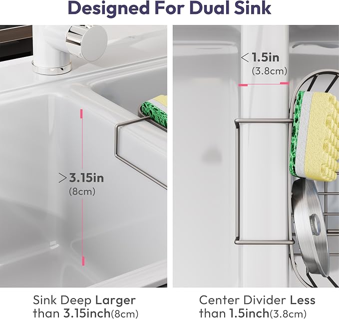 SWTYMIKI Sponge Holder for Kitchen Sink - Image 2