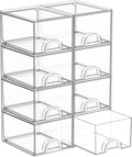 8 Pack Small Clear Stackable Acrylic Storage Boxes Storage Drawers, Storage by Unknown