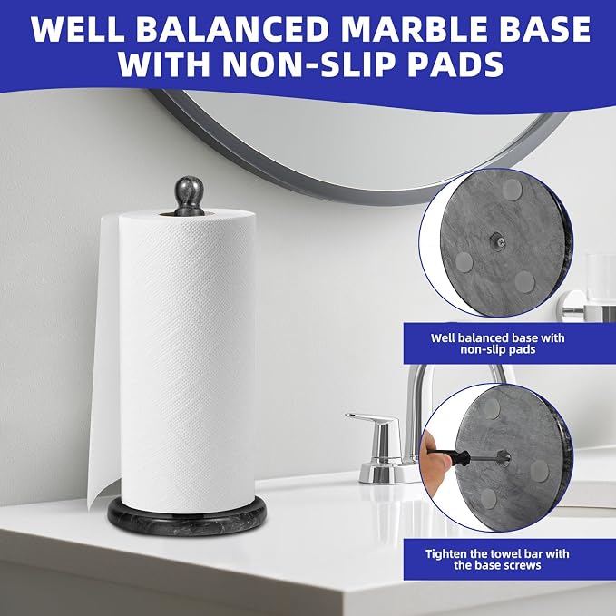 Natural Marble Paper Towel Holder - Image 4