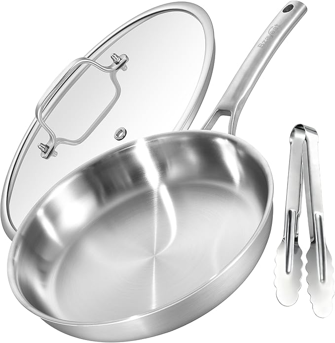 12 Inch Stainless Steel Pan by Bzayeat