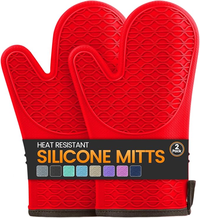 Silicone Oven Mitts, Heat Resistant 2PCS Oven Mitts by Unknown
