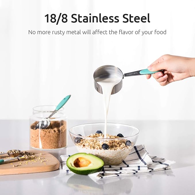 Measuring Cups : U-Taste 18/8 Stainless Steel Measuring Cups and Spoons Set of - Image 3