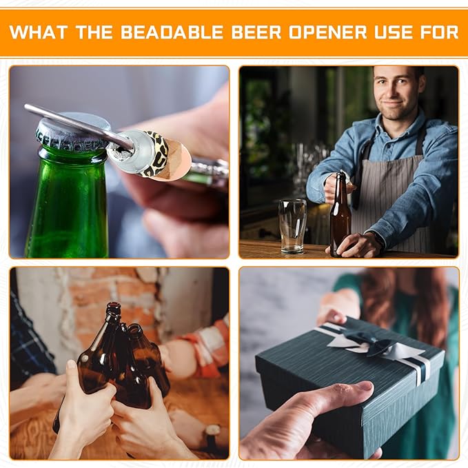 FoldTier 12 Pcs Beadable Beer Opener Reusable Bottle Opener Decorative - Image 5