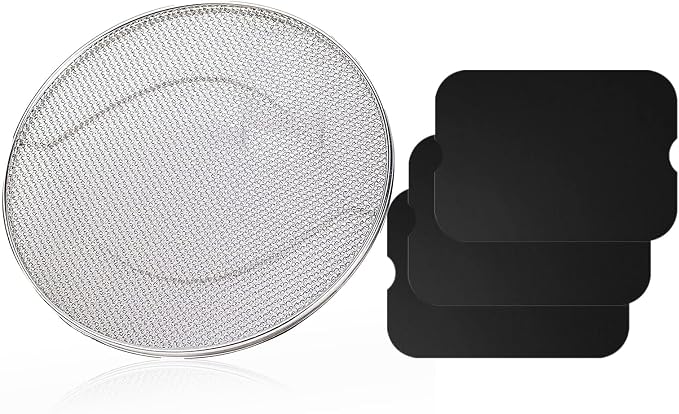 Replacement Splatter Shield and 3PCS Grill Mat by KINLYBO