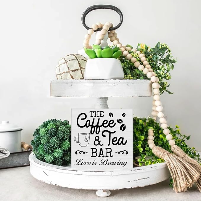 Coffee & Tea Bar Sign Decor, Coffee Tea Station Accessories, Farmhouse Kitchen - Image 6