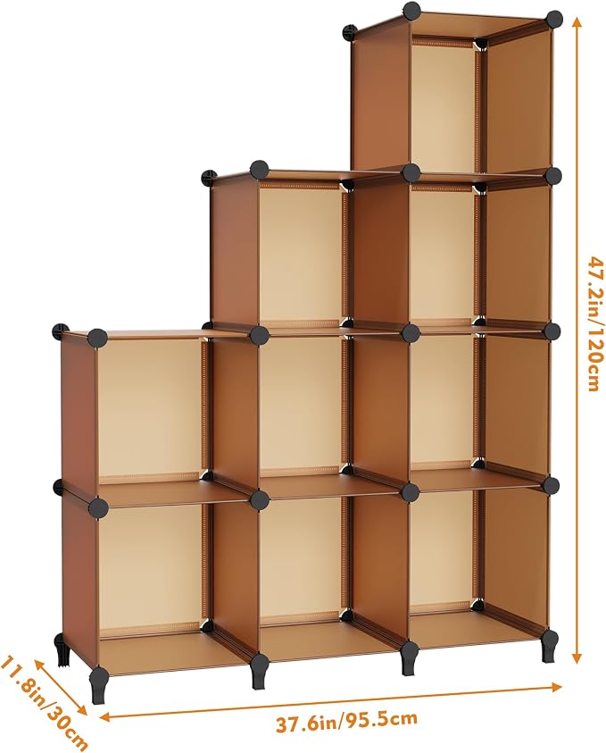 HOMIDEC Closet Organizers and Storage, 9 Cube Storage Organizer Cubes, Portable - Image 3