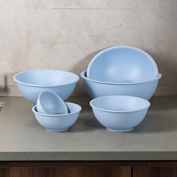 Chef Craft Eco Bamboo Fiber Mixing Bowl Set, 6 Piece Set - Image 3