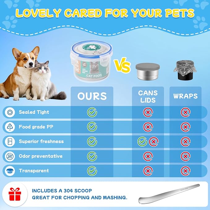 REFLYING Canned Cat Food Storage Lids, Reusable Airtight Can Cover Pet Food - Image 5