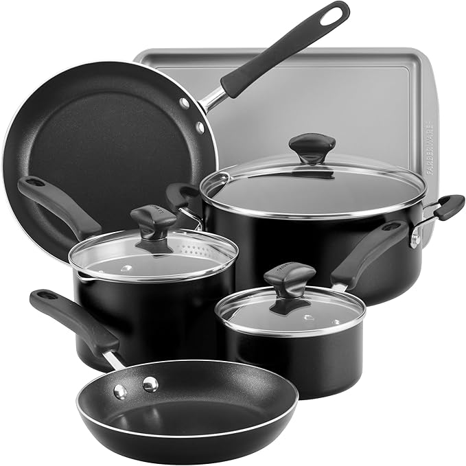 Farberware Cookstart DiamondMax Nonstick Cookware/Pots and Pans Set by Farberware