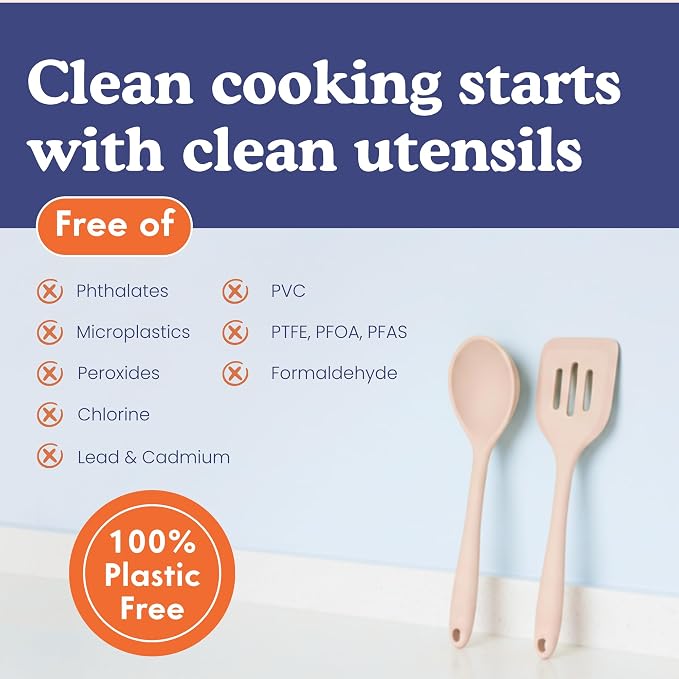 Non-Toxic Platinum Silicone Kitchen Utensil Set of 4 – Non-Scratch Cooking - Image 4