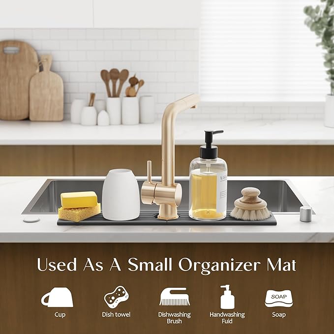 Faucet Splash Guard for Kitchen Sink, Kitchen Sink Faucet Mat - Image 5